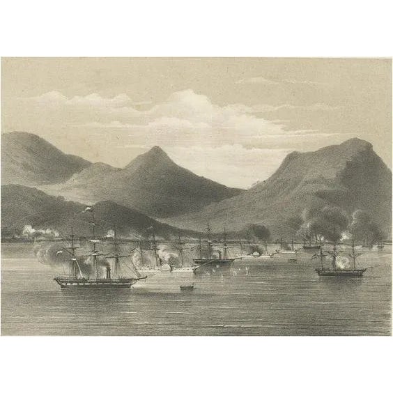 S Hage Wed. E. Spanier & Zn, Dutch Ships Bombing Atchin in Sumatra, Indonesia, 1784 For Sale - Image 6 of 6