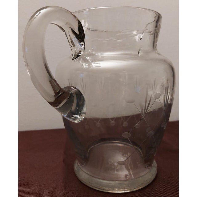 Antique Crystal and Cut Glass Pitcher, 1930s For Sale - Image 10 of 10