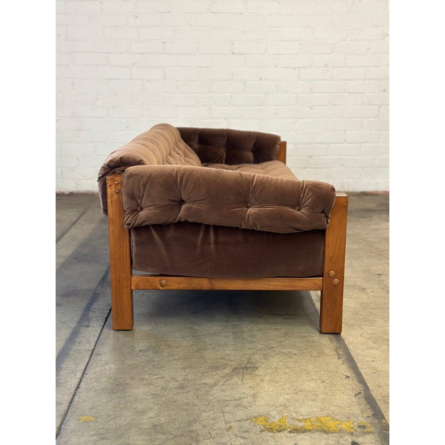 Osasco Sofa in Pecan Velvet For Sale In Los Angeles - Image 6 of 12