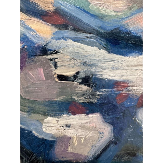 Early 21st Century Sweet Struggle by Michelle Jader | Oil on board Figure of a woman in motion with flowing fabric. For Sale - Image 5 of 5