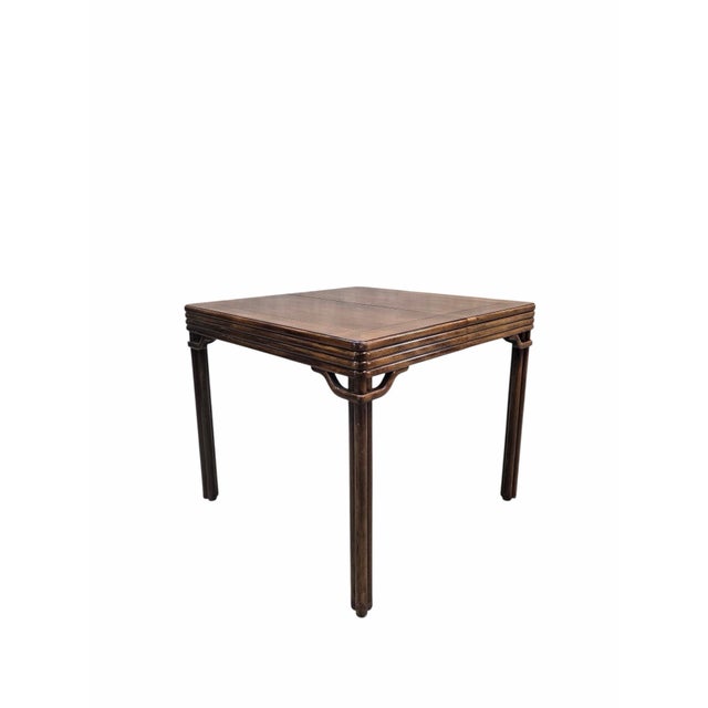 Baker Furniture Company Vintage Chinoiserie Faux Bamboo Table by Baker Furniture For Sale - Image 4 of 6