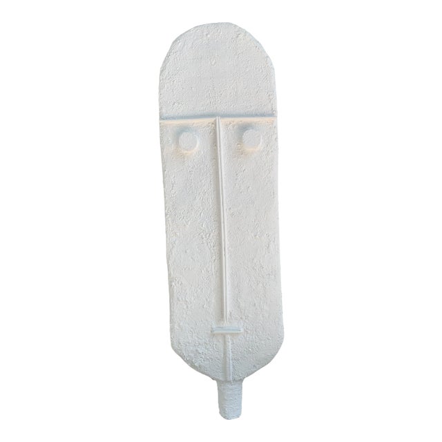 Contemporary Minimalist Modern White Head Sculpture For Sale