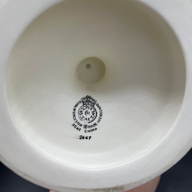 Ceramic Neo Classical Matte White Blanc De Chine Lion Handled Urn With Flower Frog Royal Worcester For Sale - Image 7 of 8