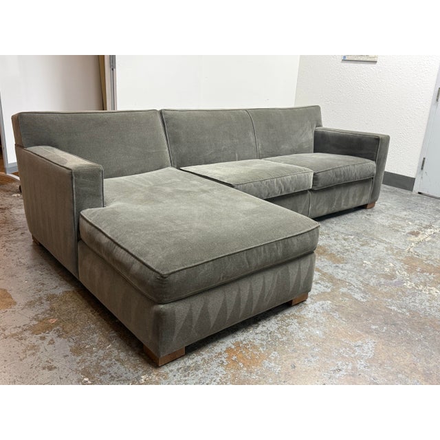 Contemporary Room & Board Ian Sectional + Right Arm Chaise For Sale - Image 3 of 12