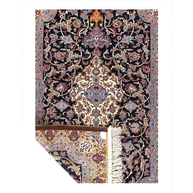 Pasargad DC Persian Isfahan Rug - 3′8″ × 5′7″ For Sale - Image 4 of 4