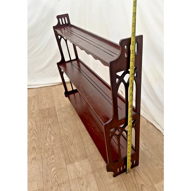 Wood Antique Mahogany Plate Shelf Small Book Display Free Standing or Wall Mount For Sale - Image 7 of 10