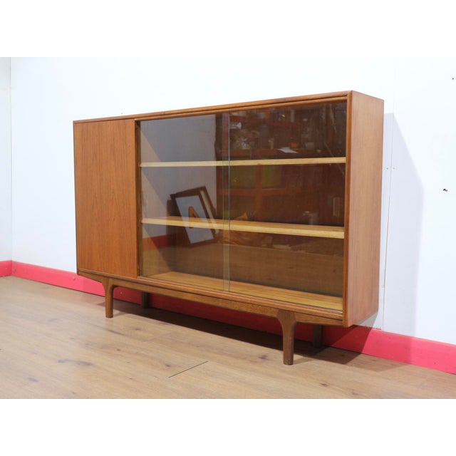 Mid Century Modern Vintage British Teak Display China Cabinet by McIntosh For Sale - Image 12 of 14