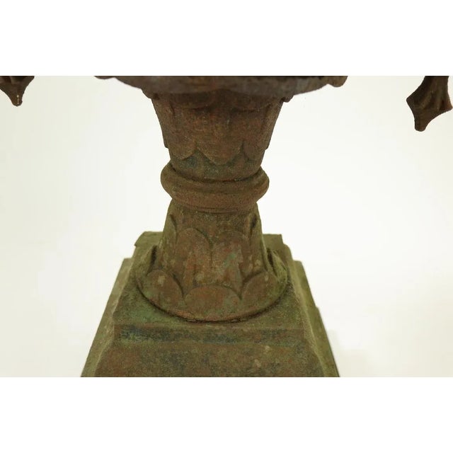 Victorian Classical Victorian Cast Iron Urn Planter Probably Fisk or Mott with Handles For Sale - Image 3 of 12
