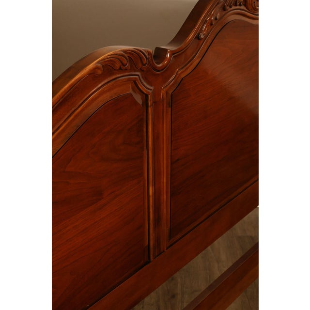 Henredon Carved Cherry King Size Bed Frame For Sale - Image 14 of 18