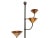 Vintage 1960's Scandinavian copper and steel spiral 10-light candle stand / stick. Features a solid steel base and center...