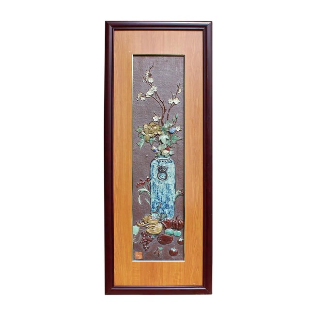 Chinese Ceramic Flower Scenery For Sale