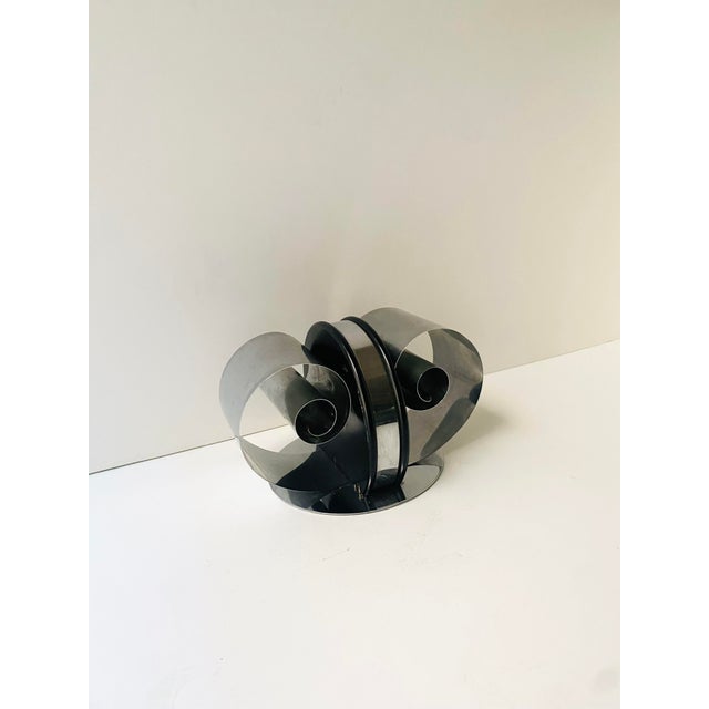 Machine‑Age Art Deco Period Chrome Bookend, Dual Support for Books, 1930s For Sale - Image 9 of 11