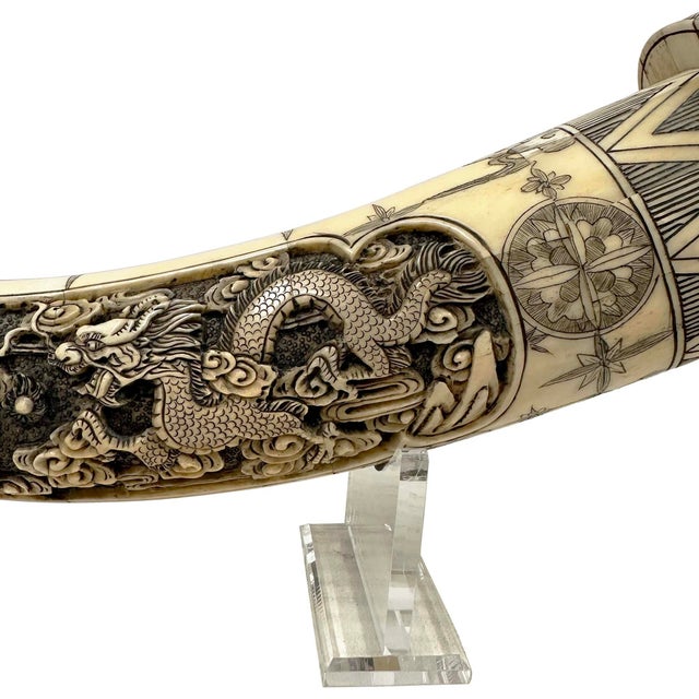 Vintage Chinese Decorative Hand-Carved Asian Short Sword and Scabbard ...