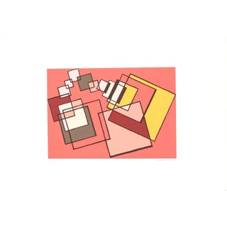 Red Composition - Original Screen Print by Mario Radice - 1978 1978 For Sale