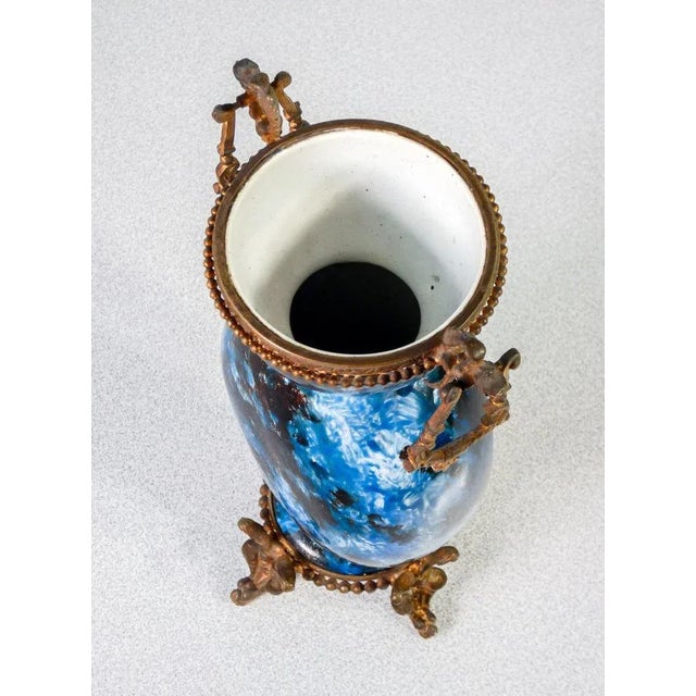 Hand-Painted Ceramic Vases, 1800s, Set of 2 For Sale - Image 3 of 9