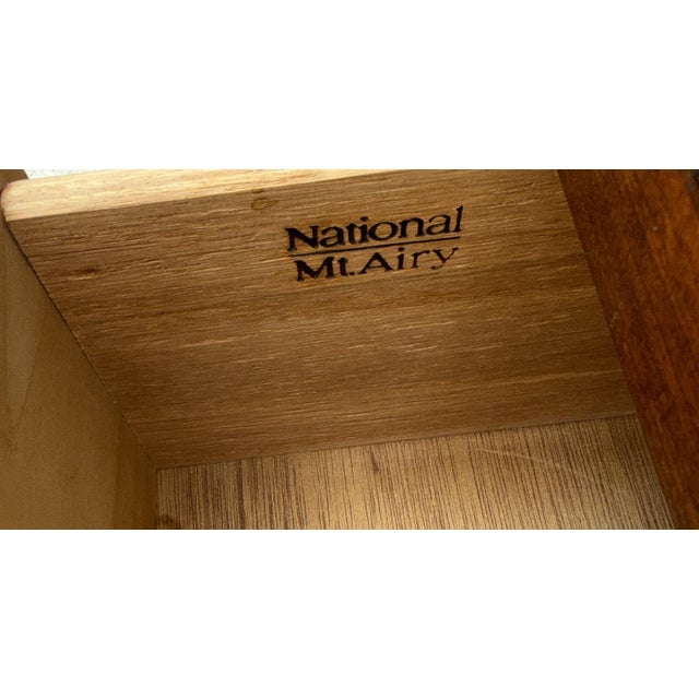 Brass 1970s National Mt. Airy Campaign-Style Six-Drawer Dresser For Sale - Image 8 of 9