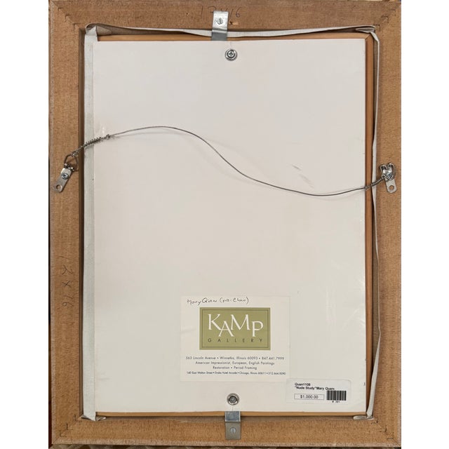 Seated Nude, Vertical by Mary Qian, Oil on Canvas C. 2005 For Sale - Image 4 of 4