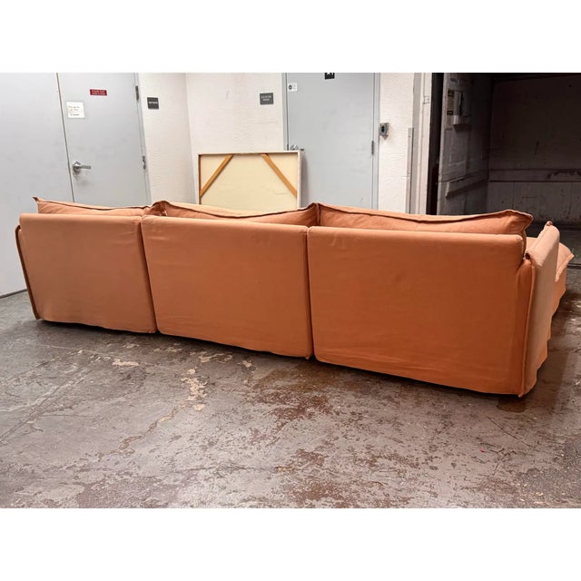 Sand Sixpenny Neva Modular Sofa + Ottoman, Set of Four For Sale - Image 8 of 12