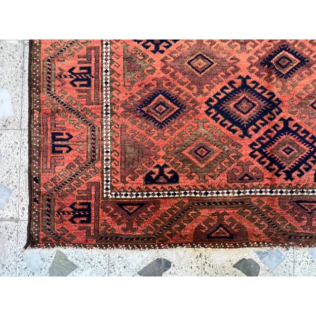 Antique Turkmen Yomut Hand-Knotted Wool Area Rug - 5'3" X 8'1" For Sale - Image 6 of 14