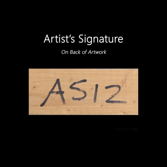 A512 - Large Contemporary Colorful Abstract Painting With White Frame Original Artwork by Marco Schmidli For Sale - Image 9 of 9