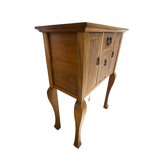 Asian Modern Elm Cabinet For Sale - Image 4 of 9