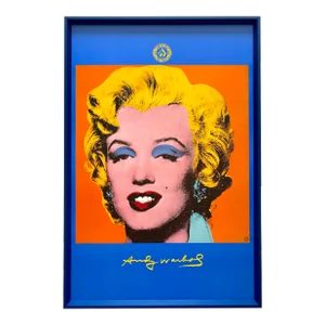 Andy Warhol Foundation Vintage 1996 Lithograph Print Framed Pop Art Poster " Shot Orange Marilyn " 1964