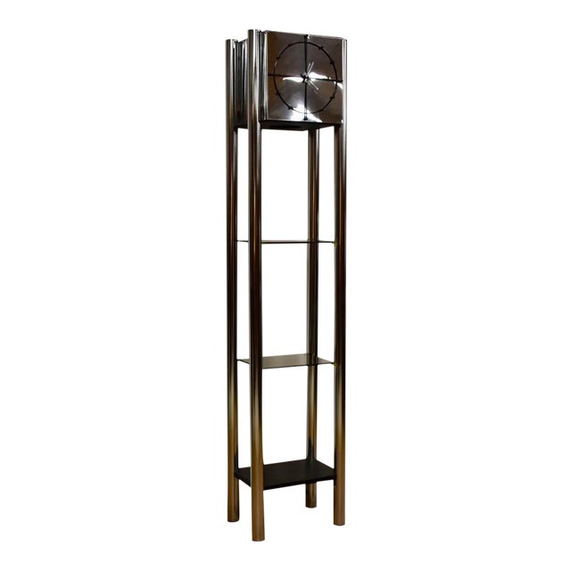 1970s Modern Chrome Clock For Sale