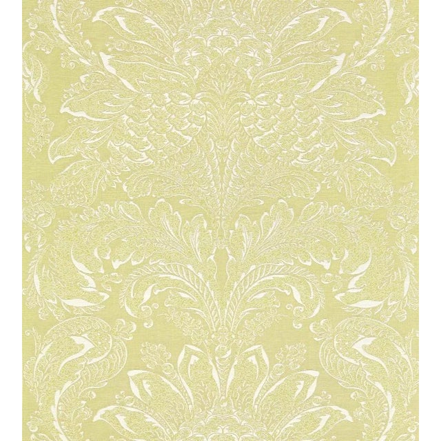 The House of Scalamandré Carlotta Damask Fabric, Peridot For Sale