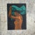 Textile Vintage Boho Figural Oil Painting on Board For Sale - Image 7 of 7