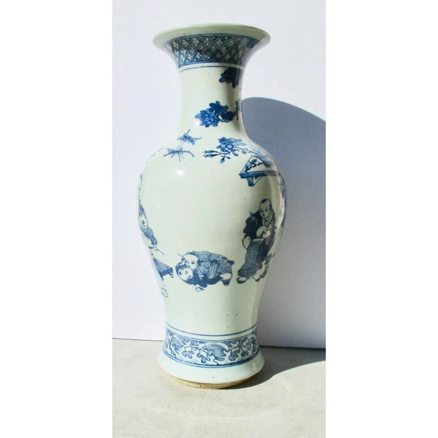Chinese Antique Chinese Kangxi Balaster Vase For Sale - Image 3 of 11