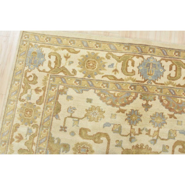 Oushak Rug 5’9” X 8’8” Ivory Wool Traditional Hand-Knotted Oriental Carpet For Sale In Philadelphia - Image 6 of 12