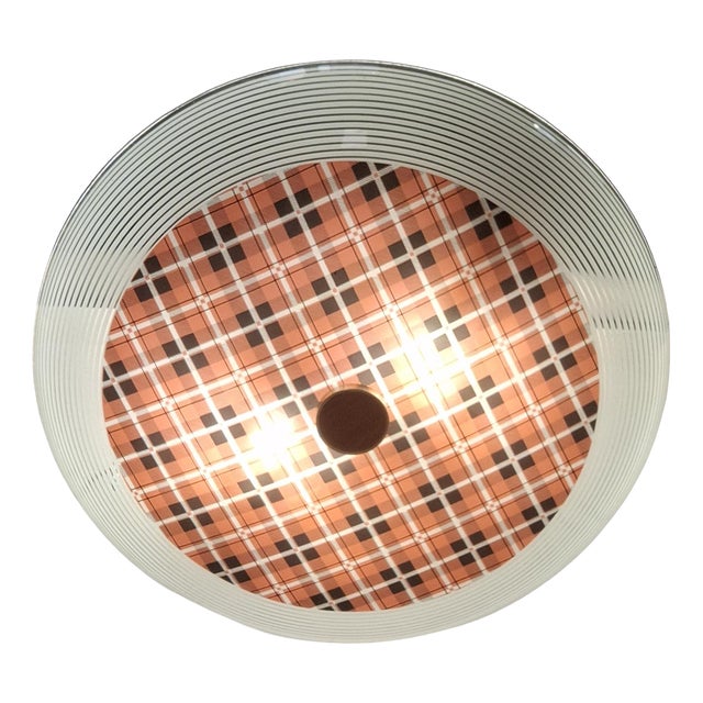 Mid-Century Modern German Ceiling Lamp with Domed Glass Bowl, 1960s For Sale