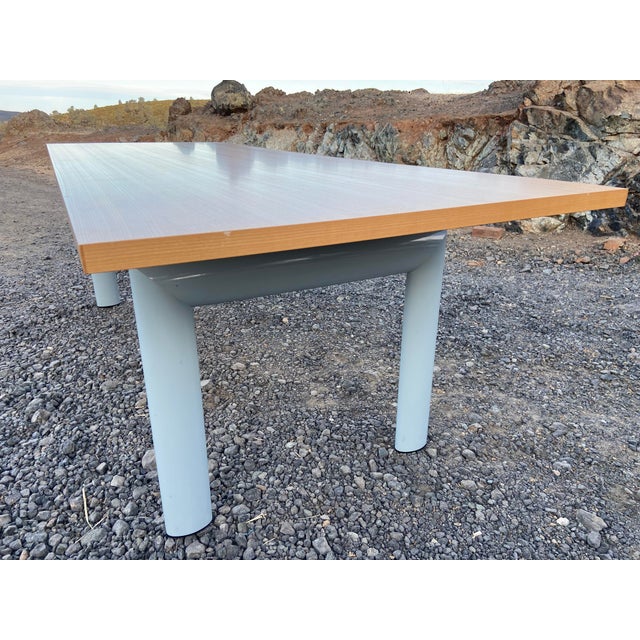 Cassina - Le Corbusier - Dining Table - Lc6 Dining Table Oak and Grey Metal Base For Sale - Image 10 of 18