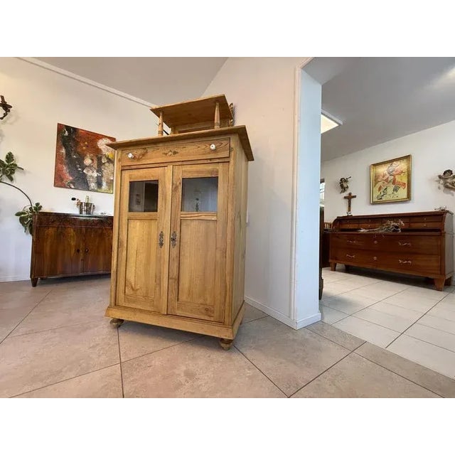 Rural Art Nouveau Vertiko Bookcase Half-Cabinet Farmhouse Cabinet G2005 For Sale - Image 10 of 14