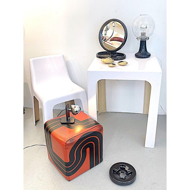 Metal Italian Brutalist Slate Lamp, 1960s For Sale - Image 7 of 9