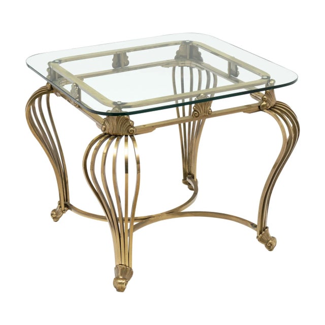 Italian Art Deco Brass Side Table For Sale - Image 10 of 10