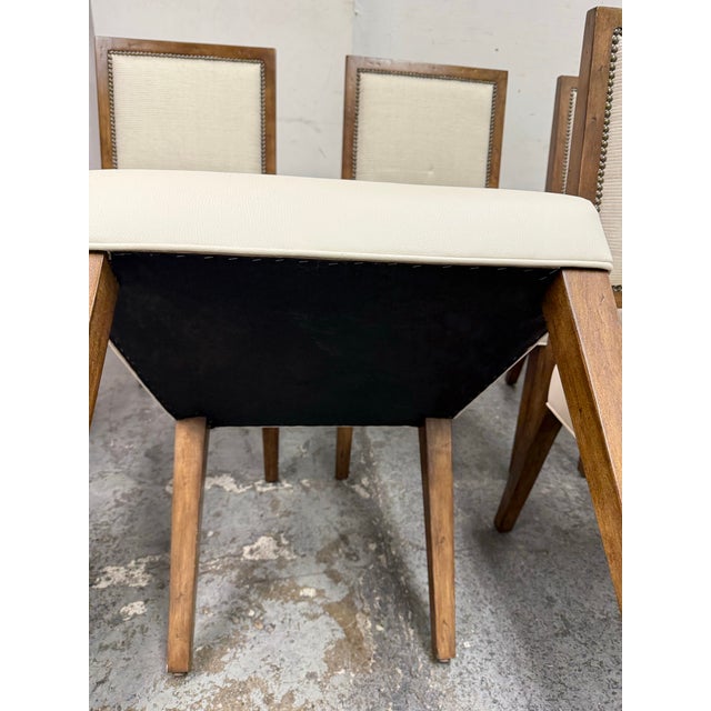 Animal Skin DC Custom by Jose Chavez Leather Dining Chairs, Set of Seven For Sale - Image 7 of 12