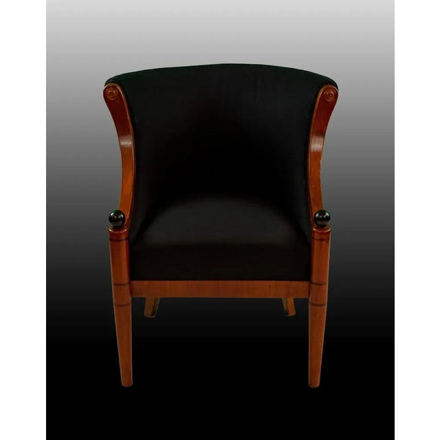 Black 19th Century Biedermeier Lounge Chair For Sale - Image 8 of 8