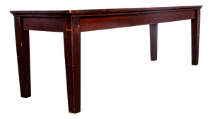Early 20th Century Rustic Mahogany Farmhouse Harvest Dining Table With Distressed Finish