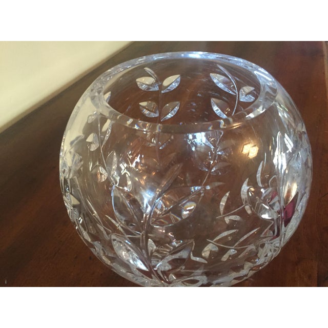 Tiffany Floral Vine RoseBowl Crystal Vase by Josef Reidel Chairish