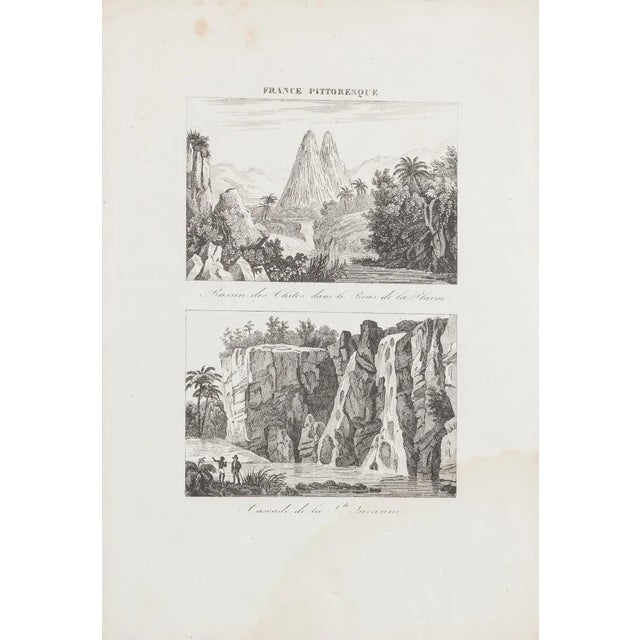 Landscape is an original etching on paper realized in the 19th Century. Belongs to the series ''France Pittoresque'', as...