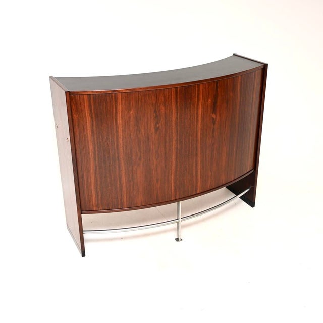 Mid-Century Modern Vintage Danish Drinks Bar and Stools by Erik Buch and Johannes Andersen from Dyrlund, 1960, Set of 4 For Sale - Image 3 of 11