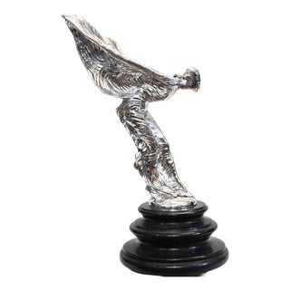 Art Nouveau Flying Lady Bronze Statue Spirit of Ecstacy For Sale