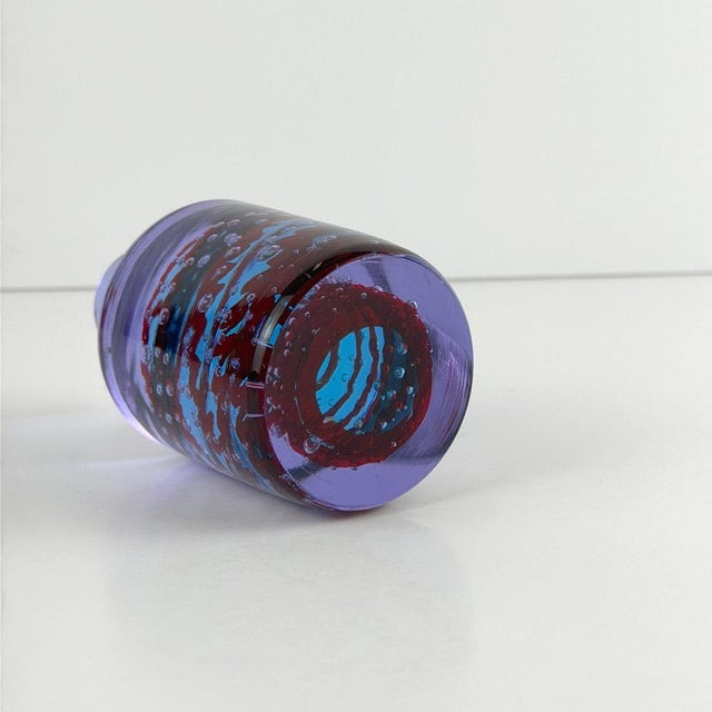 Neodymium Sommerso Murano Glass Paperweight from Fratelli Toso, Italy, 1960s For Sale - Image 4 of 10