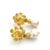 Art Deco Bochic "Orient" Vintage Lemon Quartz, Rodorite & Pearl Earrings Set 18K Gold & S For Sale - Image 3 of 9