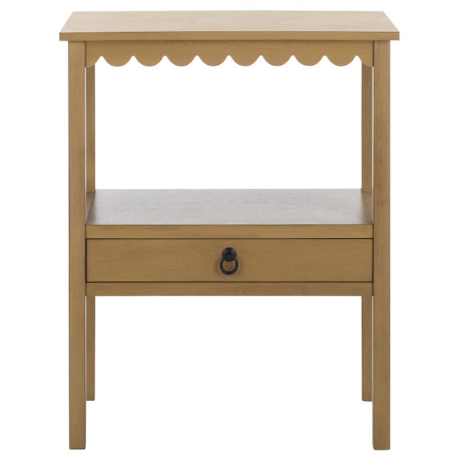 Heaven Scalloped Low Drawer Accent Table in Desert Brown For Sale - Image 10 of 10