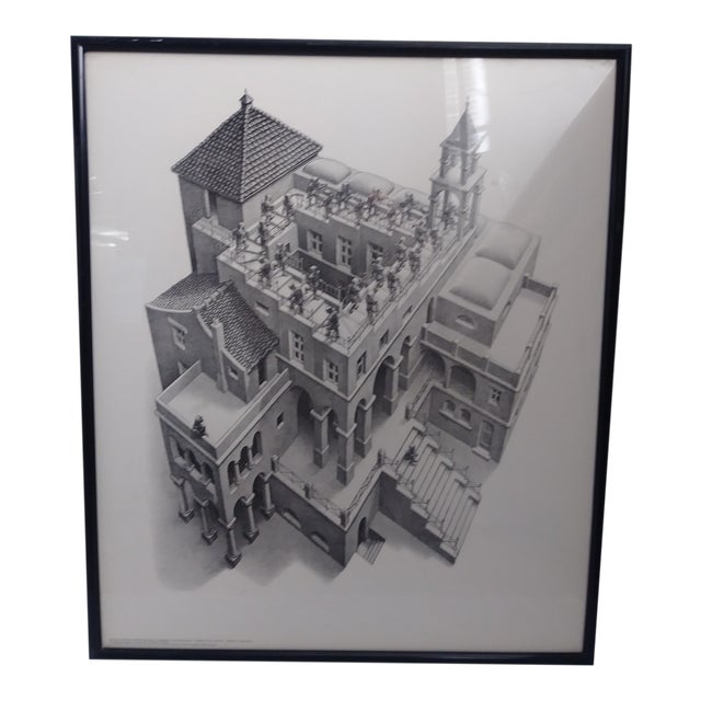 1960s M. C. Escher Ascending and Descending Reproduction Print For Sale