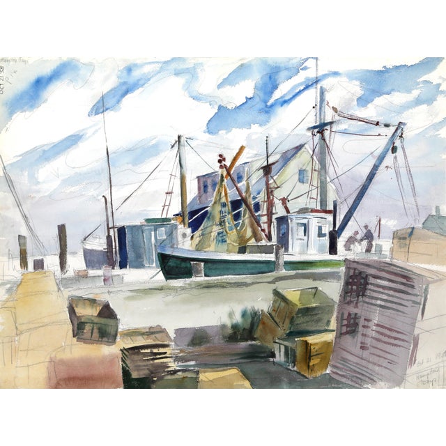 Eve Nethercott, Hampton Bays (P6.24), Watercolor on Paper For Sale