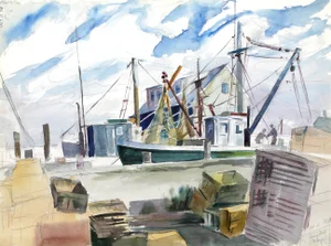 Eve Nethercott, Hampton Bays (P6.24), Watercolor on Paper