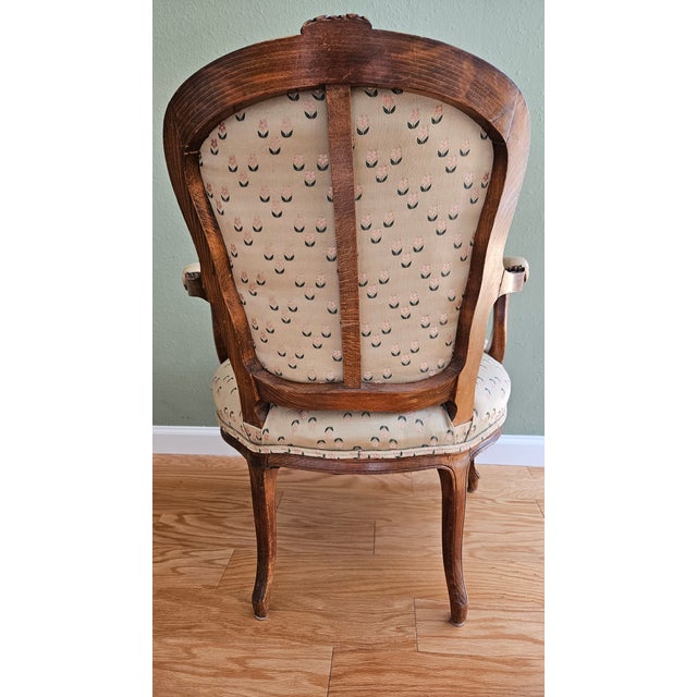 Cute Louis XV style armchair that will make any small room feel cozy and feminine. I tend to think that it was made in the...
